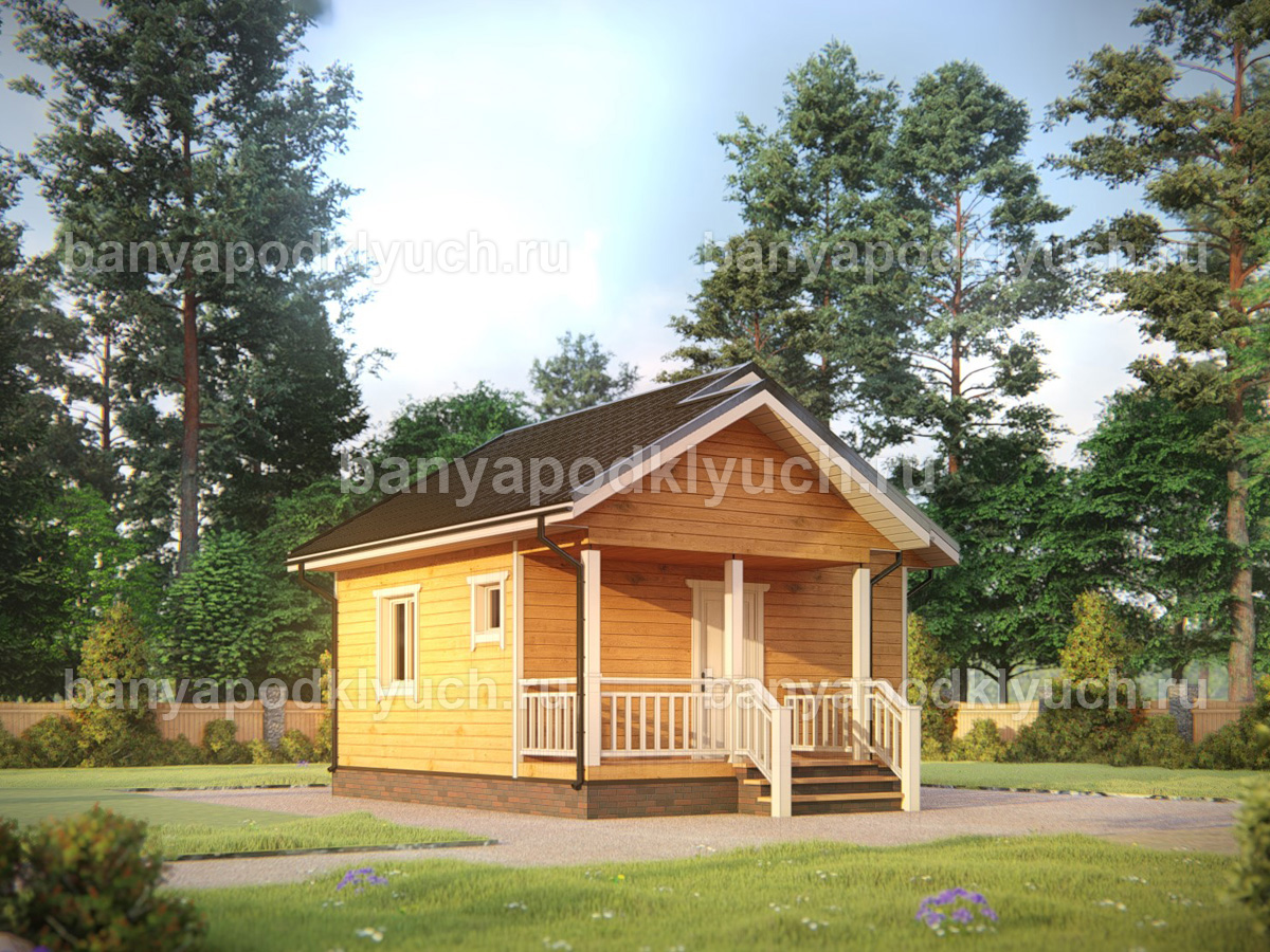 Баня из бруса 6.5x6 м Баня из бруса 6.5x6 м